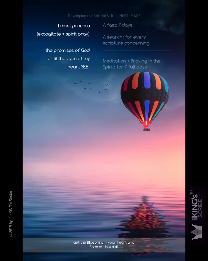 The background photo features a colourful balloon (the kind that carries people) floating in the sky over the shimmering waters of the sea. The designed text is provided as regular content below.